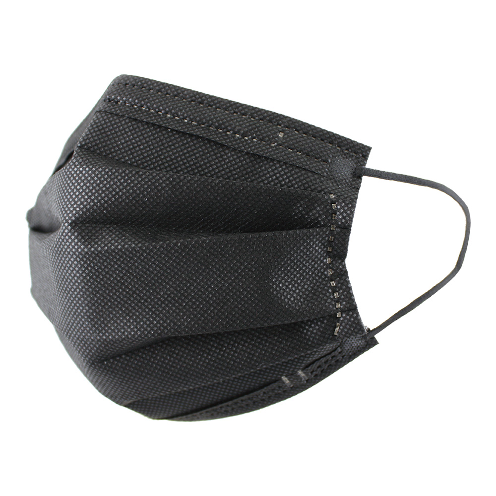 シアースキン・ブラック不織布マスク50枚入・ふつうサイズ