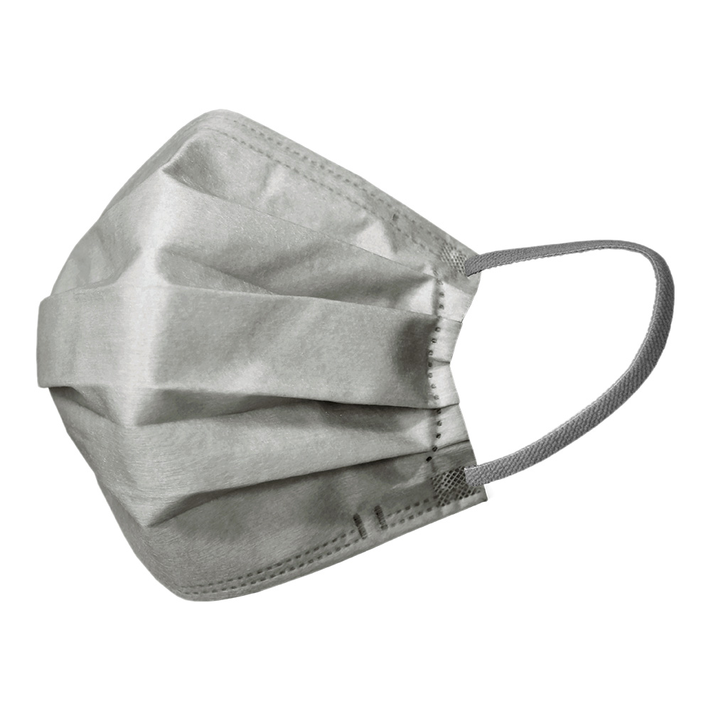 幅広6mmのソフトな耳ひも。おしゃれなライトグレーカラー