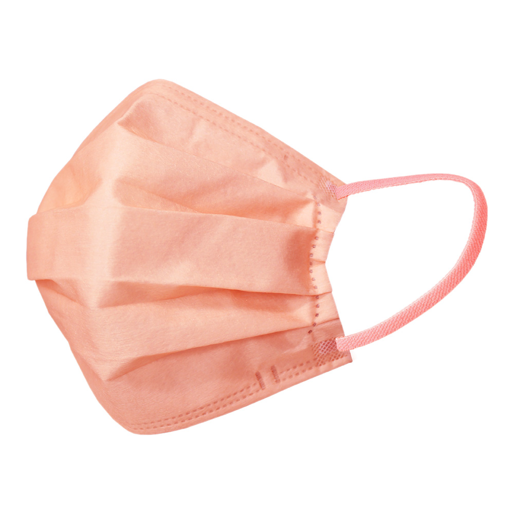 幅広6mmのソフトな耳ひも。おしゃれなライトオレンジカラー