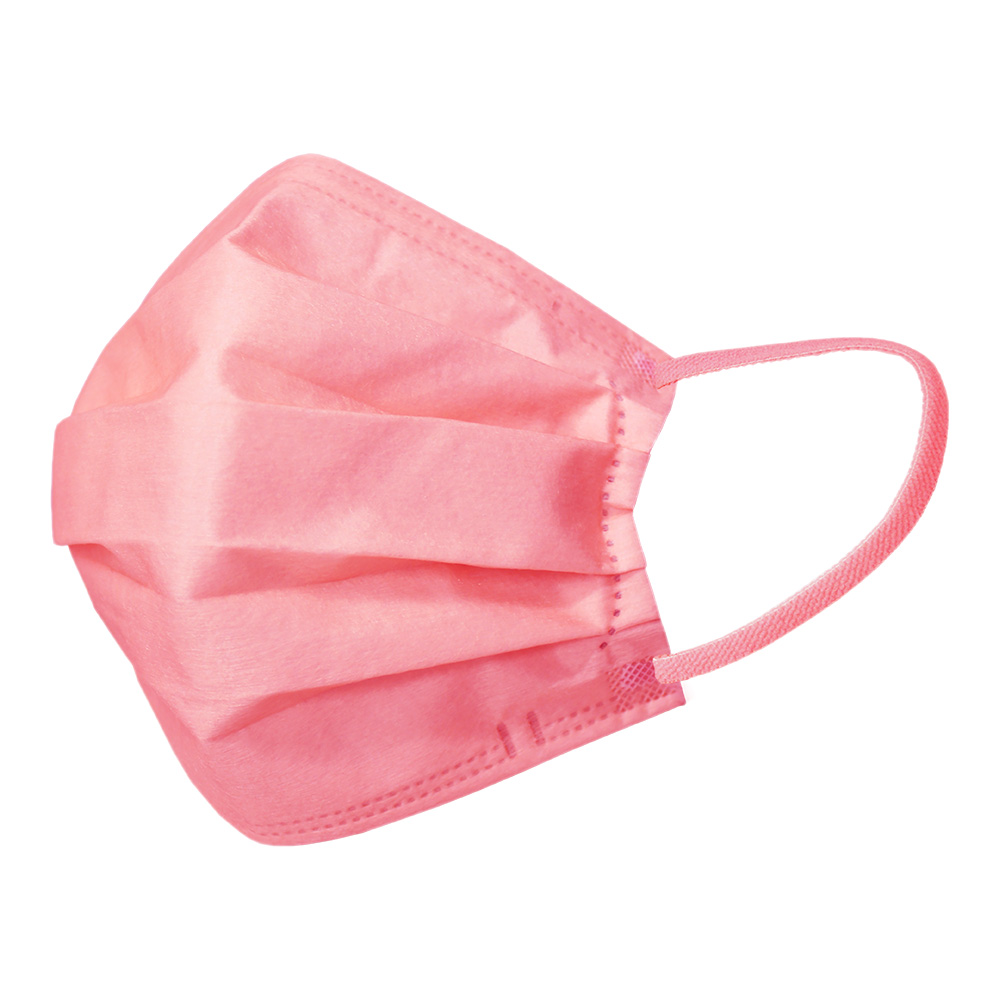 幅広6mmのソフトな耳ひも。キュートなライトピンクカラー