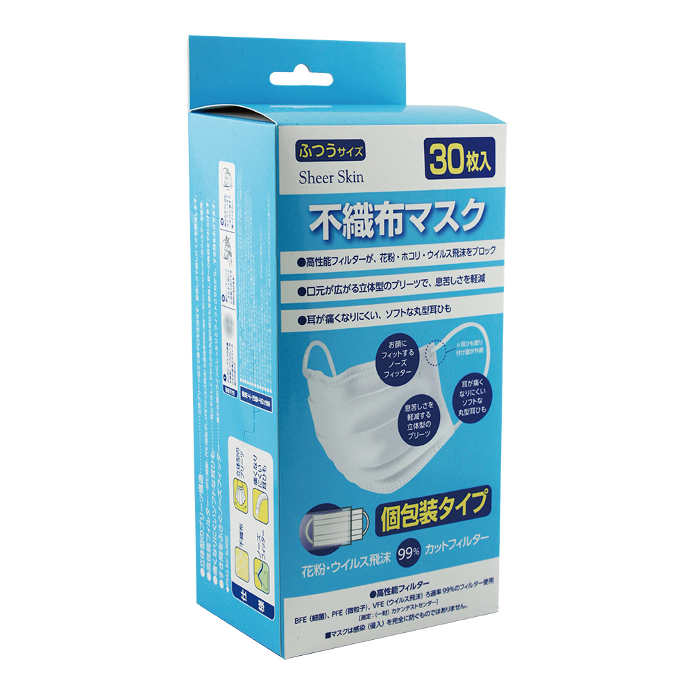 オメガ型の立体型のプリーツ構造